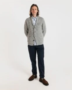 Shawl Collar Cardigan Light Grey -Gloverall 1 def9d1b7 be17 4647 a702 ab79d8d44e9b