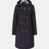 Women's Long Slim Fit Duffle Coat Navy Dress Gordon