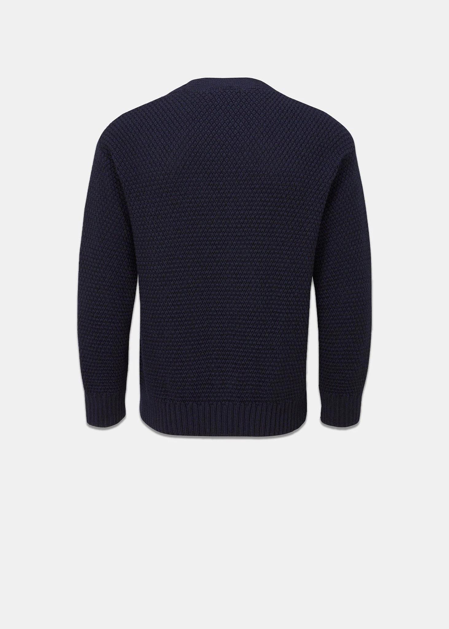 Moss Stitch Cardigan Navy 4 Moss Stitch Cardigan Navy - Image 2