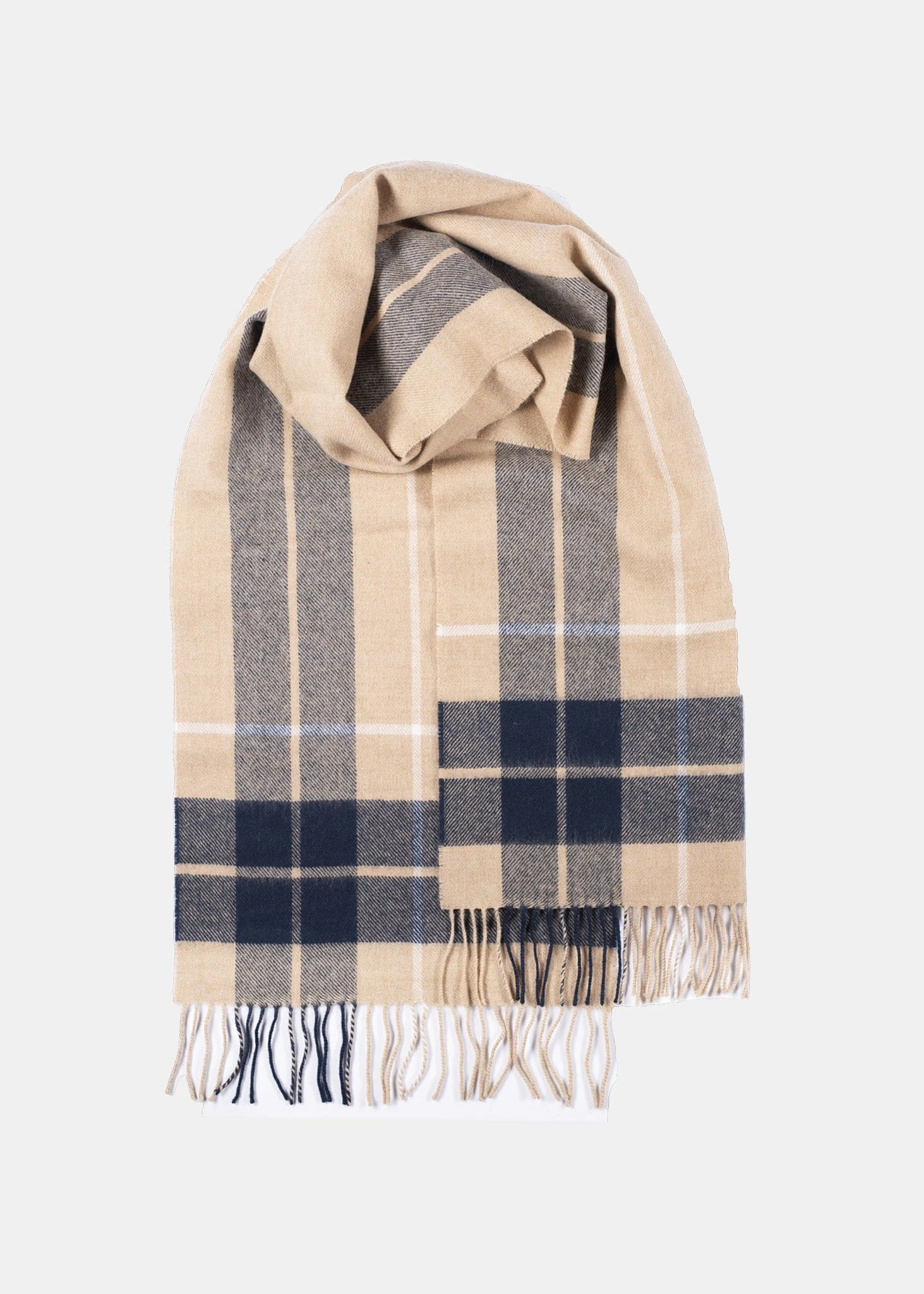 Oversized Lambswool Scarf Camel Check 3 Oversized Lambswool Scarf Camel Check