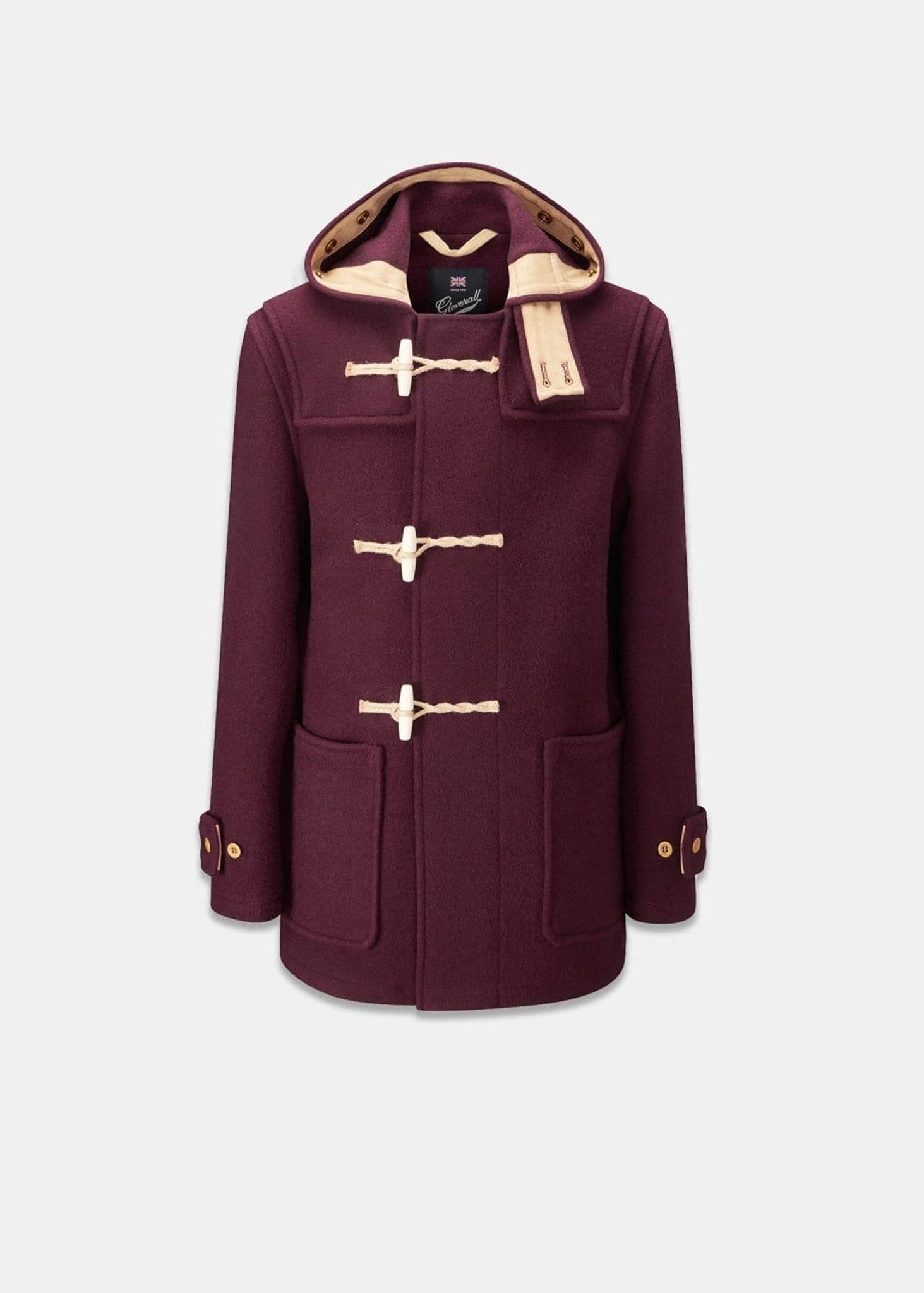 Mid Monty Duffle Coat Burgundy 3 Mid Monty Duffle Coat Burgundy