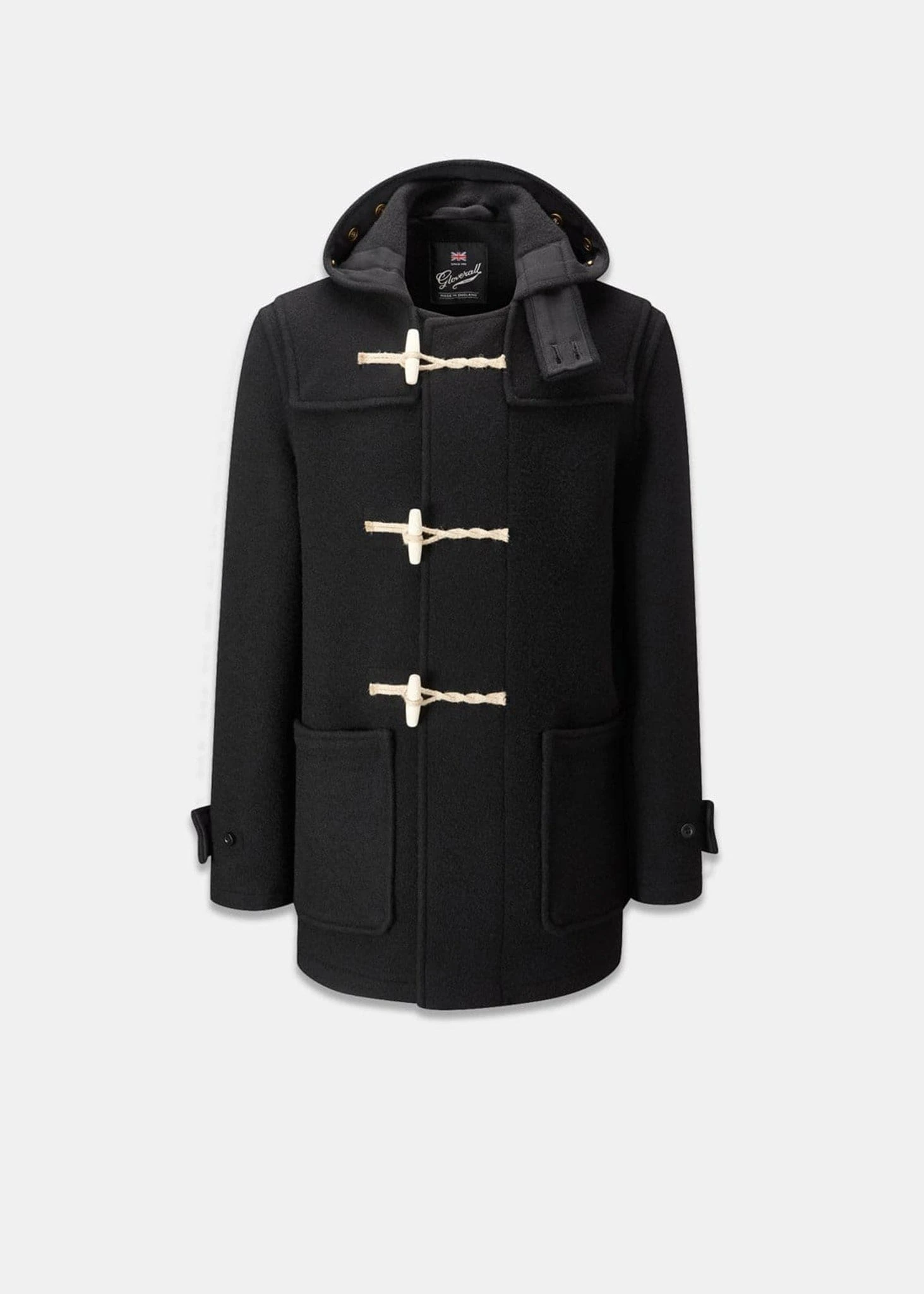 Mid Monty Duffle Coat Black 3 Mid Monty Duffle Coat Black