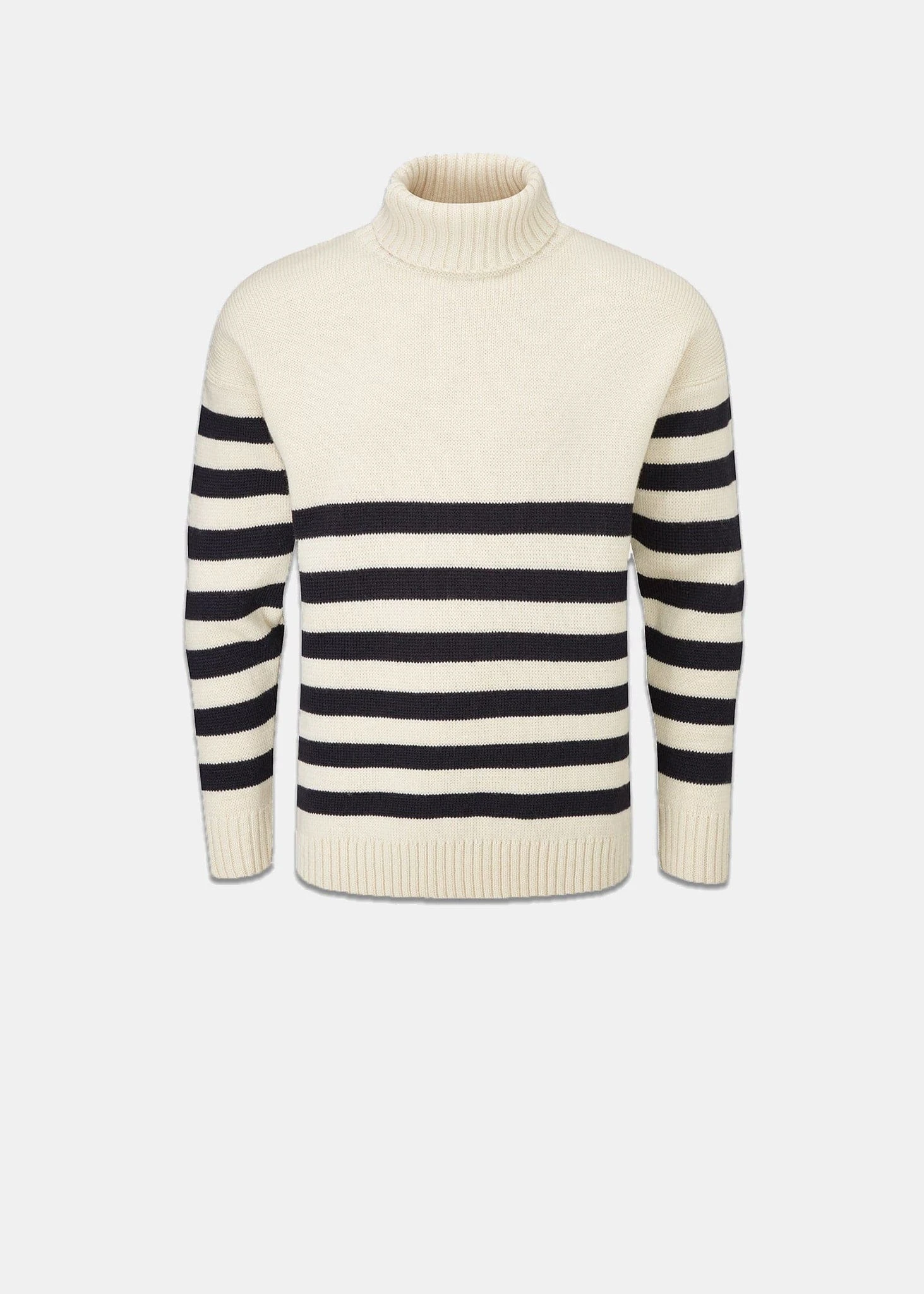 Breton Submariner Jumper Ecru With Navy Stripes 3 Breton Submariner Jumper Ecru With Navy Stripes