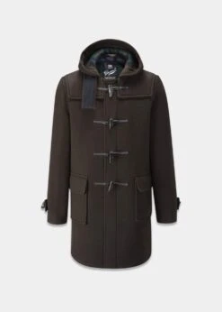 Morris Duffle Coat Brown Tartan