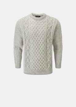 Aran Jumper Light Grey