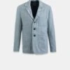 Textured Worker Blazer Light Blue