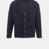 Moss Stitch Cardigan Navy