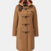 Women's Long Slim Fit Duffle Coat Camel Buchanan -Gloverall GLOVERALLWOMENSCUTOUTTEMPLATE f07eac44 9efa 4999 8f02 b00d0645a3f8