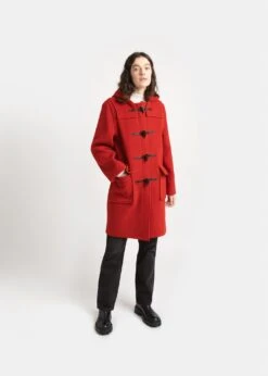 Women's Original Duffle Coat Red Thomson 14 Women's Original Duffle Coat Red Thomson -Gloverall LC3120 CTOriginalDuffle RedTartanCTfront