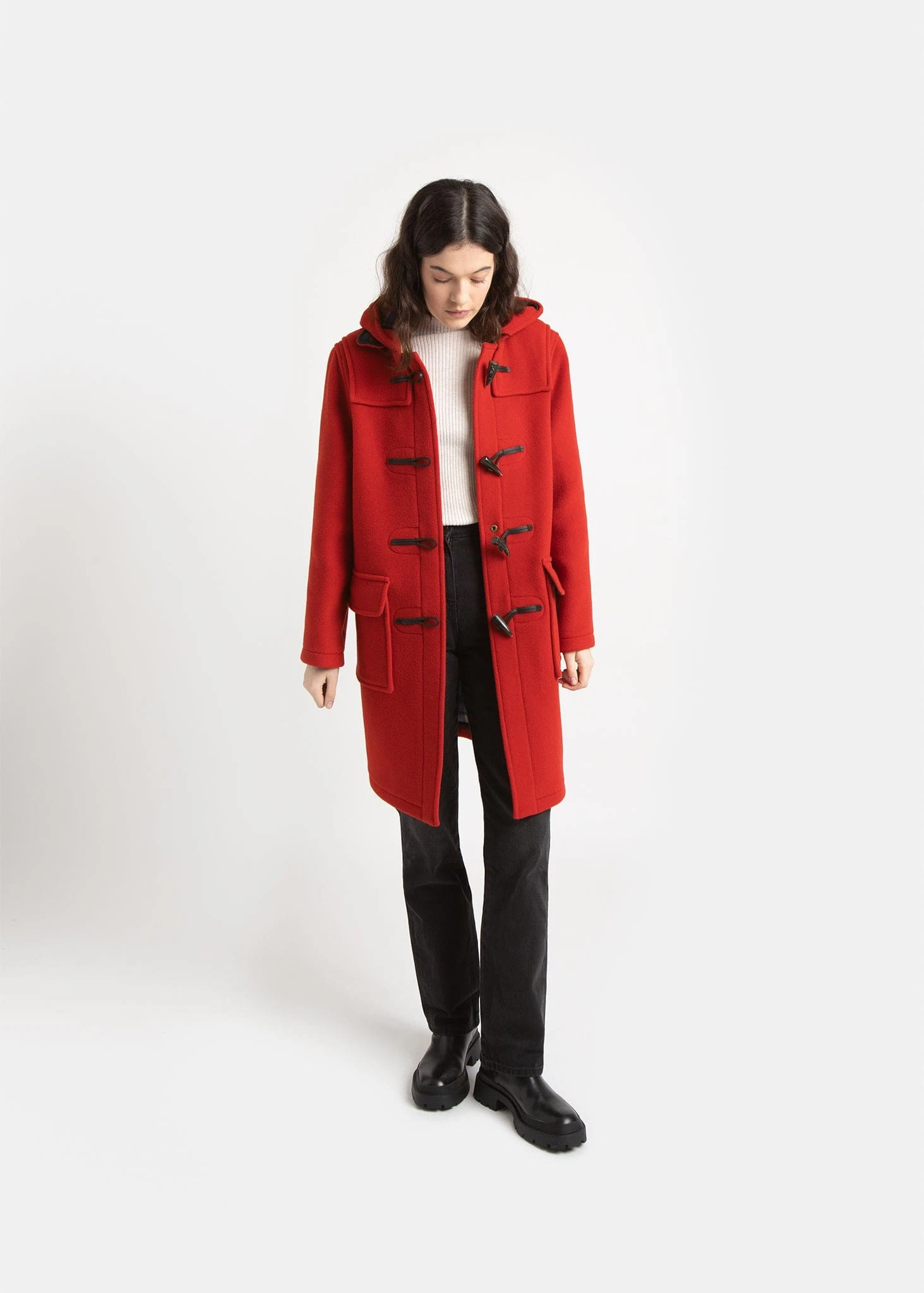 Women's Original Duffle Coat Red Thomson 4 Women's Original Duffle Coat Red Thomson - Image 2