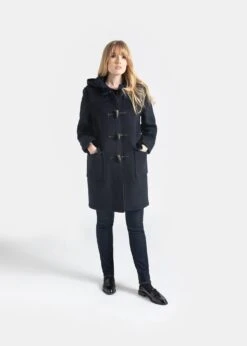 Women's Original Duffle Coat Navy Black Watch -Gloverall LC3120 CT OriginalDuffleCoat NavyBlackwatch 001 ddffd5c6 f965 4912 a082 ee324466b4a4