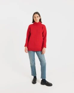 Women's Submariner Red 8 Women's Submariner Red -Gloverall LK6078REDFRONTMODELSHOT2