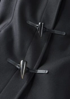 Women's Swing Duffle Coat Black -Gloverall LS6010SCW BLACK DETAIL 02 468 bd7bc635 efa5 4d32 a021 4c63d21ac5e3