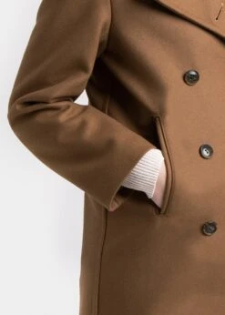 Ellen Peacoat Camel -Gloverall LS6126EllenPeacoatSS22CamelDetailcopy2