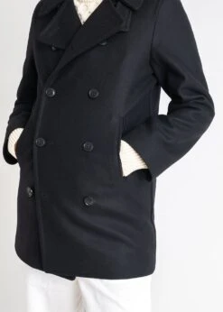 Ellen Peacoat Black 13 Ellen Peacoat Black -Gloverall LS6126 BLKEllenPeacoat Black Detail 2