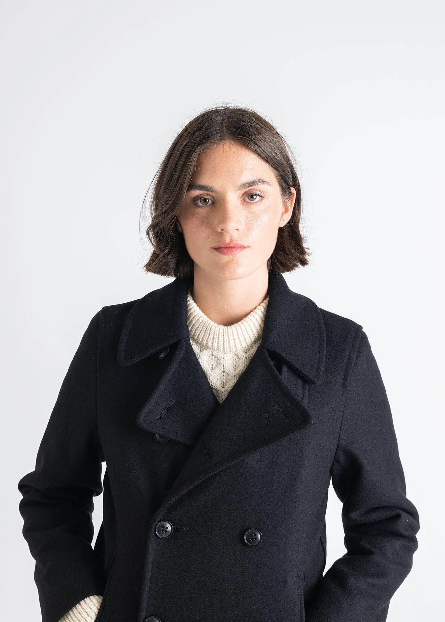 Ellen Peacoat Black 4 Ellen Peacoat Black - Image 2