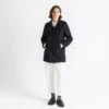 Ellen Peacoat Black -Gloverall LS6126 BLKEllenPeacoat Black Front 2