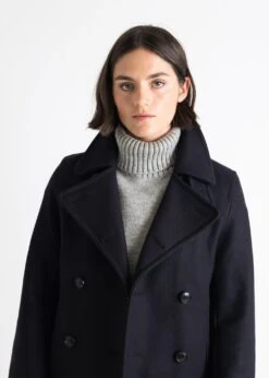 Ellen Peacoat Navy -Gloverall LS6126 NAYEllenPeacoatNavy Detail 1