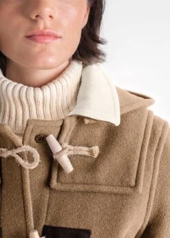 Women's Collared Duffle Camel -Gloverall LS6135 CALCollaredAlisonDuffleCamel Detail 3