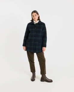 Women's George Jacket Blackwatch Navy -Gloverall LS6142BLNAMODELSHOT3