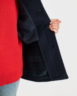 Women's George Jacket Navy Blackwatch 10 Women's George Jacket Navy Blackwatch -Gloverall LS6142NABLCLOSEUPINSIDE