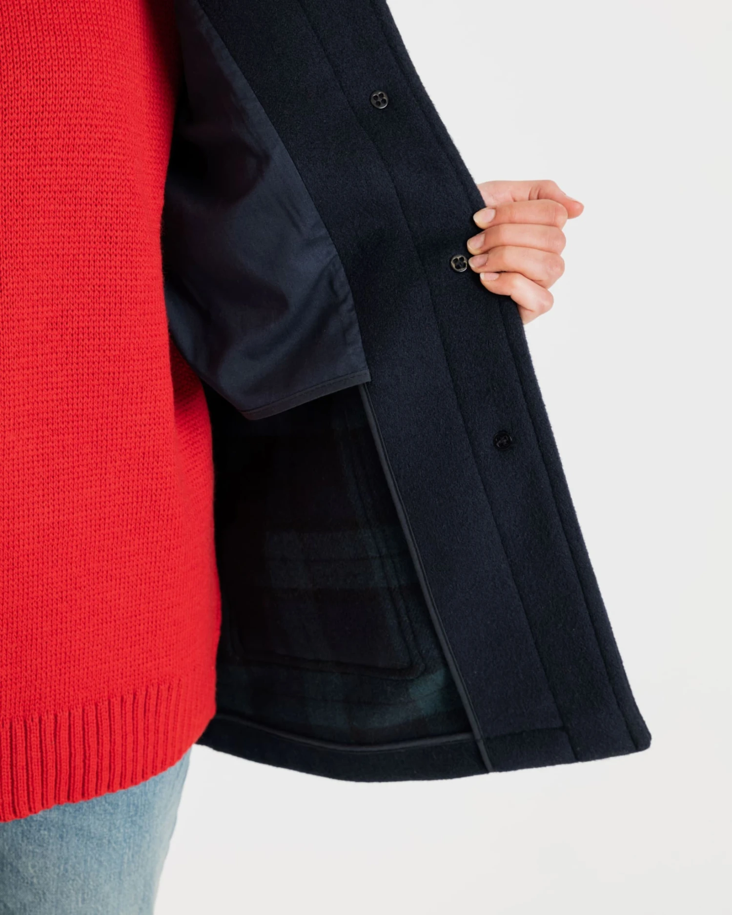 Women's George Jacket Navy Blackwatch 6 Women's George Jacket Navy Blackwatch - Image 4