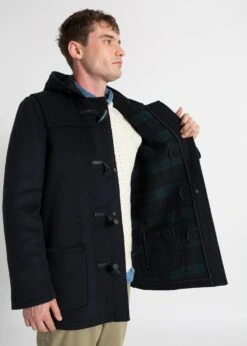 Mid Length Duffle Coat Navy Blackwatch 11 Mid Length Duffle Coat Navy Blackwatch -Gloverall MC3251 MidLengthDuffle 003