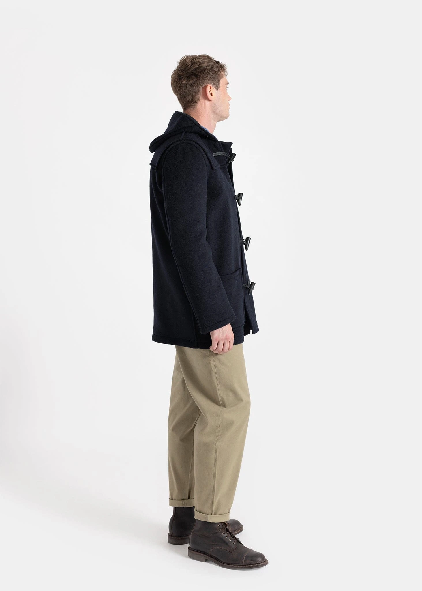 Mid Length Duffle Coat Navy Blackwatch 8 Mid Length Duffle Coat Navy Blackwatch - Image 6