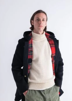 Mid Length Duffle Coat Black Stewart -Gloverall MC3251 BLSTMidLengthDuffleBlack Detail 1