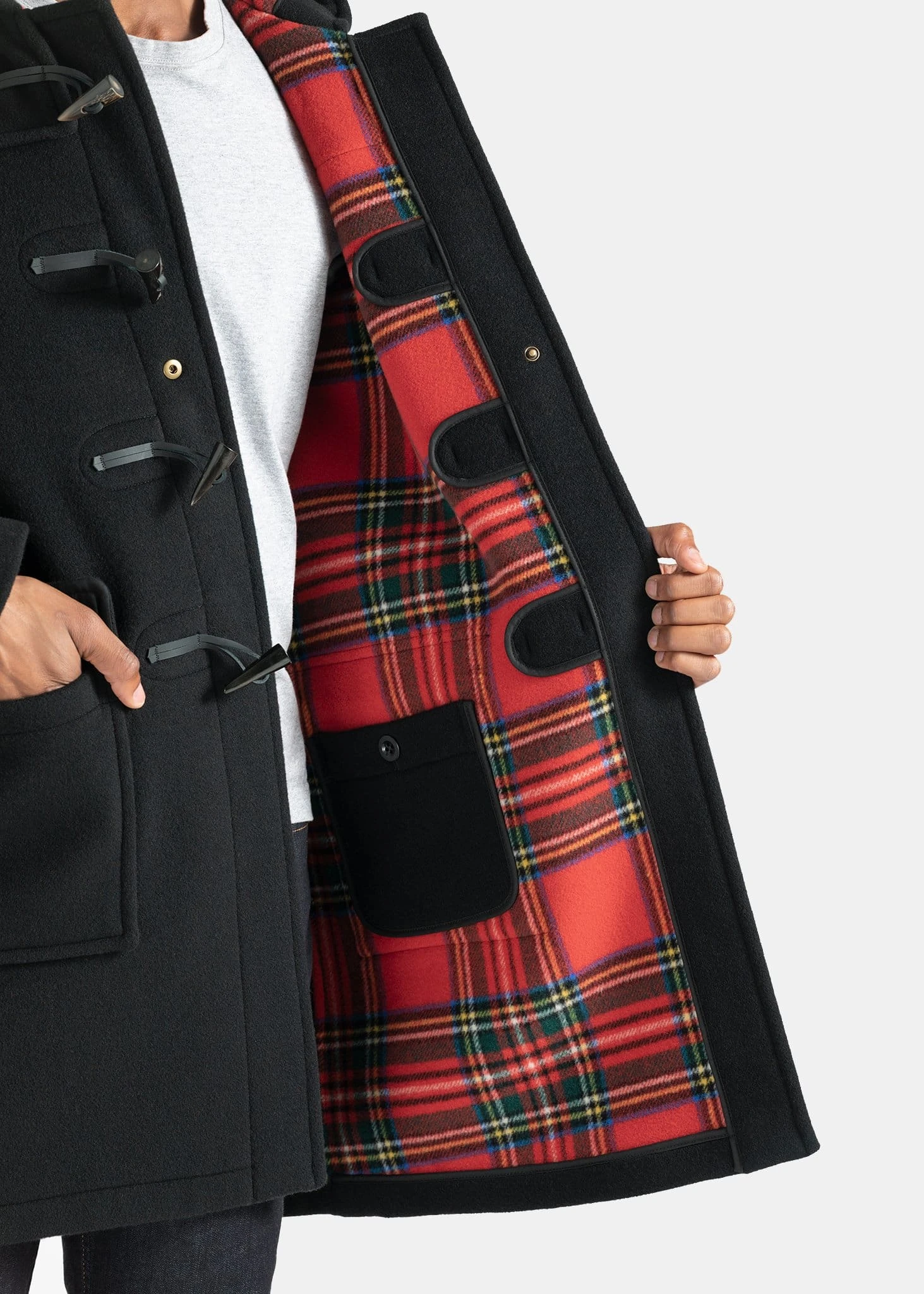 Morris Duffle Coat Black Stewart 4 Morris Duffle Coat Black Stewart - Image 2