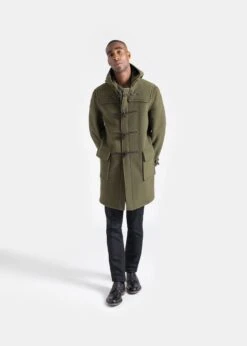 Morris Duffle Coat Loden Check -Gloverall MC3512 CT CLD MorrisDuffle LodenCheck 001