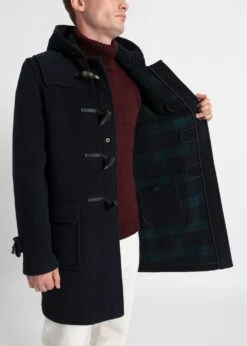 Morris Duffle Coat Navy Black Watch -Gloverall MC3512 NABL MorrisDuffle 003