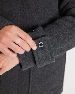 Mid Monty Duffle Coat Charcoal -Gloverall MC3577CharcoalCloseUp