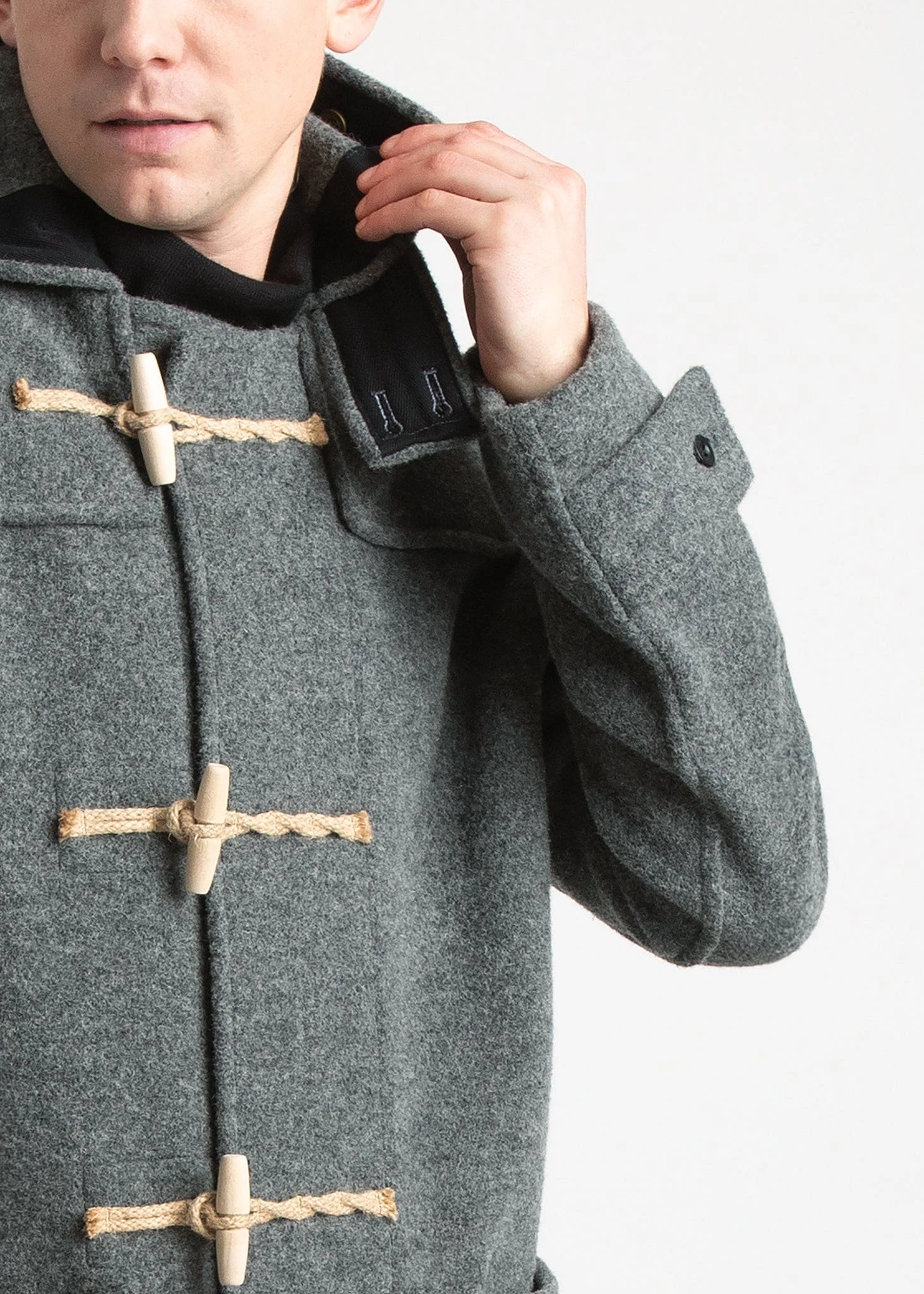 Mid Monty Duffle Coat Grey 6 Mid Monty Duffle Coat Grey - Image 4