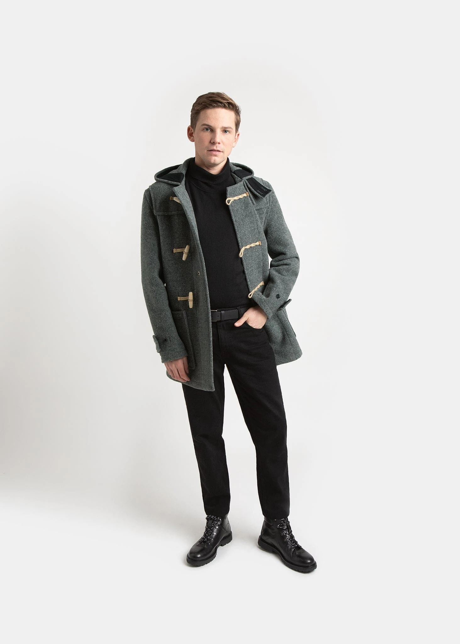 Mid Monty Duffle Coat Grey 5 Mid Monty Duffle Coat Grey - Image 3