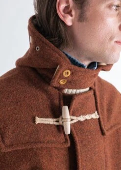 Mid Monty Duffle Coat Rust -Gloverall MC3577 RUTMidMontyRust Detail 2