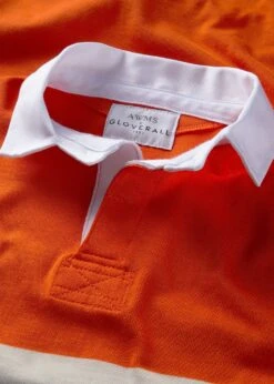 AWMS Rugby Shirt Orange -Gloverall MJ1002 ORE RUGBY SHIRT ORANGE 03