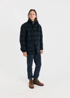 George Jacket Blackwatch Navy -Gloverall MODEL1