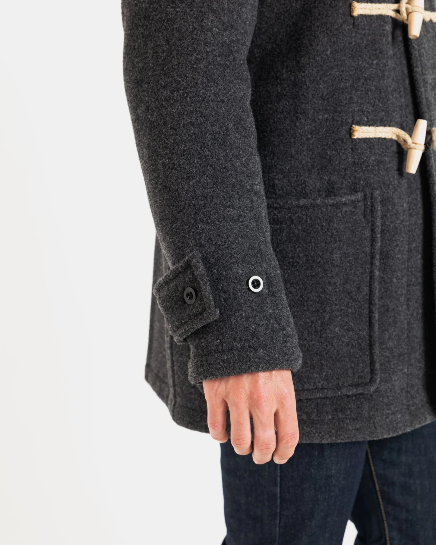 Union Jack Mid Monty Duffle Charcoal 6 Union Jack Mid Monty Duffle Charcoal - Image 5