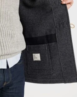 Union Jack Mid Monty Duffle Charcoal 10 Union Jack Mid Monty Duffle Charcoal -Gloverall MS5005UJMONTYCHARCOALINTERNALMODEL