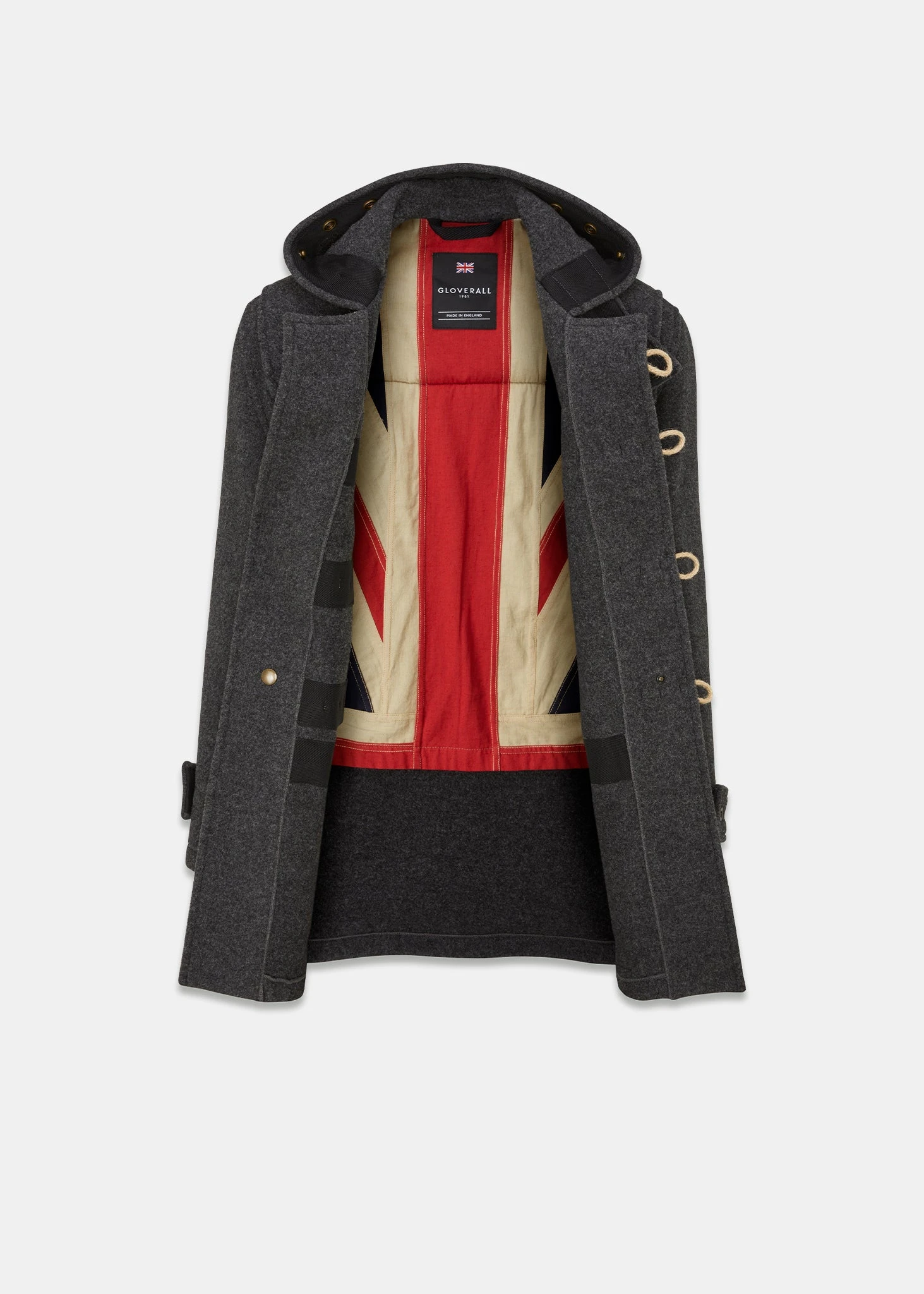 Union Jack Mid Monty Duffle Charcoal 3 Union Jack Mid Monty Duffle Charcoal - Image 2