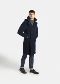 Shackleton Peacoat Navy 19 Shackleton Peacoat Navy -Gloverall MS5292Shackleton navy 002