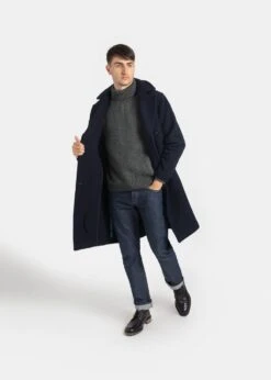 Shackleton Peacoat Navy 21 Shackleton Peacoat Navy -Gloverall MS5292Shackleton navy 003