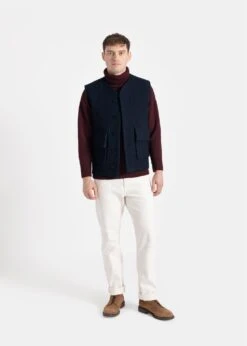 Roger Gilet -Gloverall MS5380BRNRogerGilet Brown Navy001