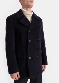 Tartan Churchill Peacoat Navy Stewart -Gloverall MS5386 NARO M TartanChurchillPeacoat 004