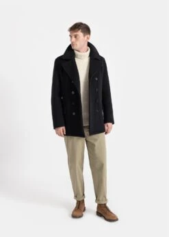 Tartan Churchill Peacoat Black Stewart 11 Tartan Churchill Peacoat Black Stewart -Gloverall MS5386BLSTTartanChurchillPeacoat BlackRoyalStewart001