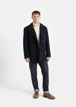 Tartan Churchill Peacoat Navy Stewart -Gloverall MS5386NAROTartanChurchillPeacoat NavyRoyalStewart001