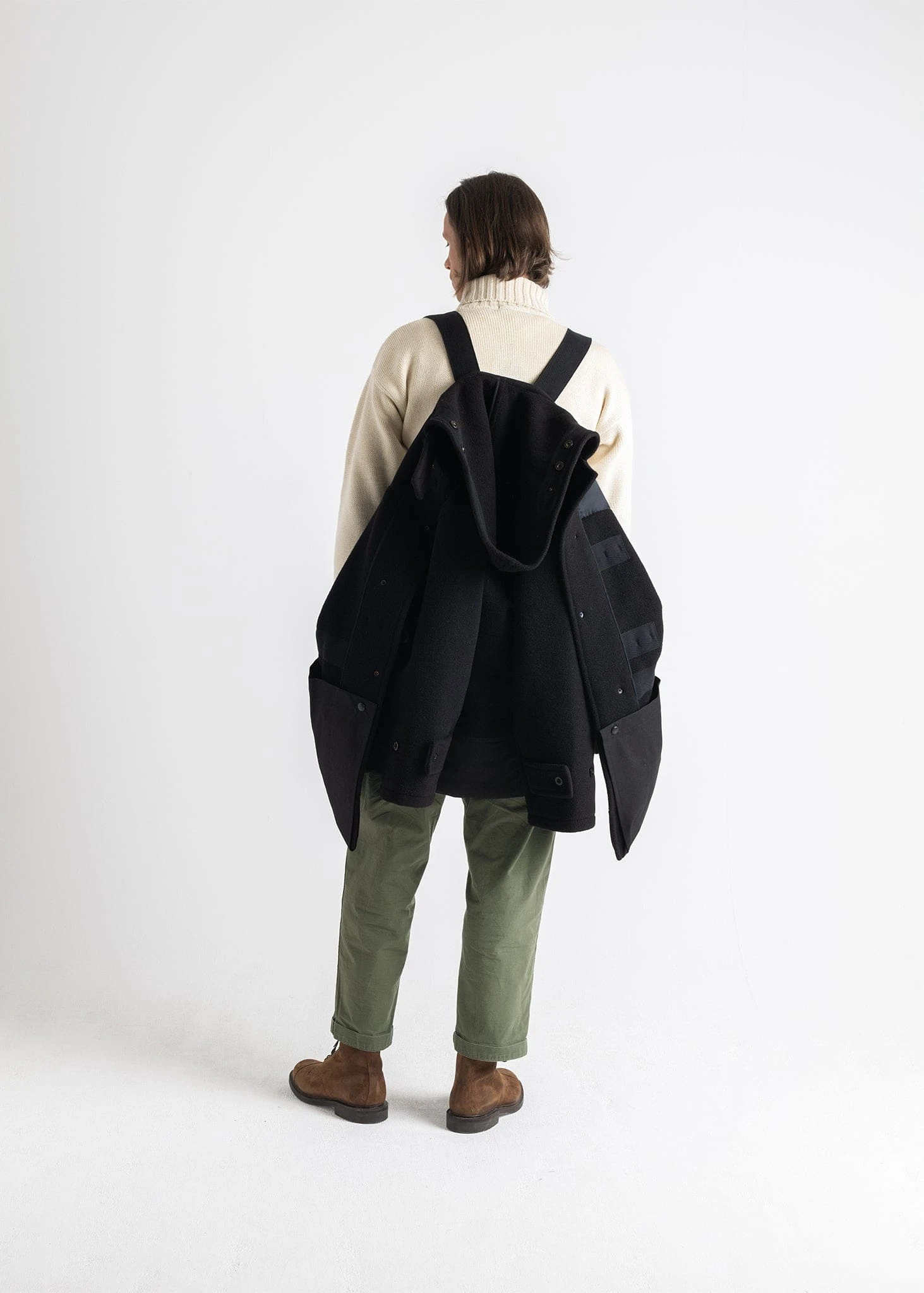 Gloverall X Engineered Garments Retractable Duffle Black 14 Gloverall X Engineered Garments Retractable Duffle Black - Image 12