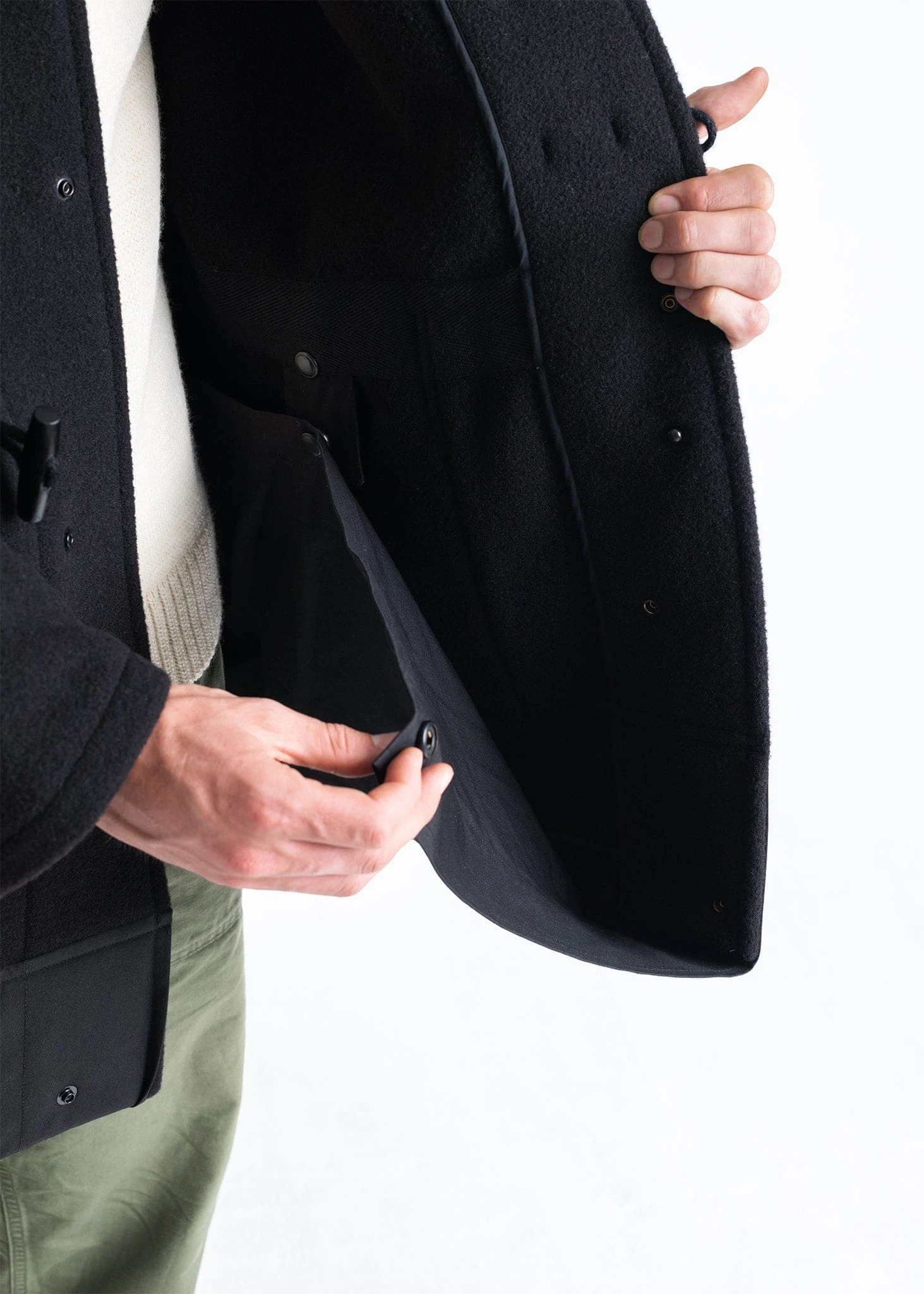 Gloverall X Engineered Garments Retractable Duffle Black 10 Gloverall X Engineered Garments Retractable Duffle Black - Image 8