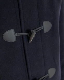 Cashmere Drake Duffle Coat Midnight -Gloverall MS5415MIDNIGHTCLOSEUP